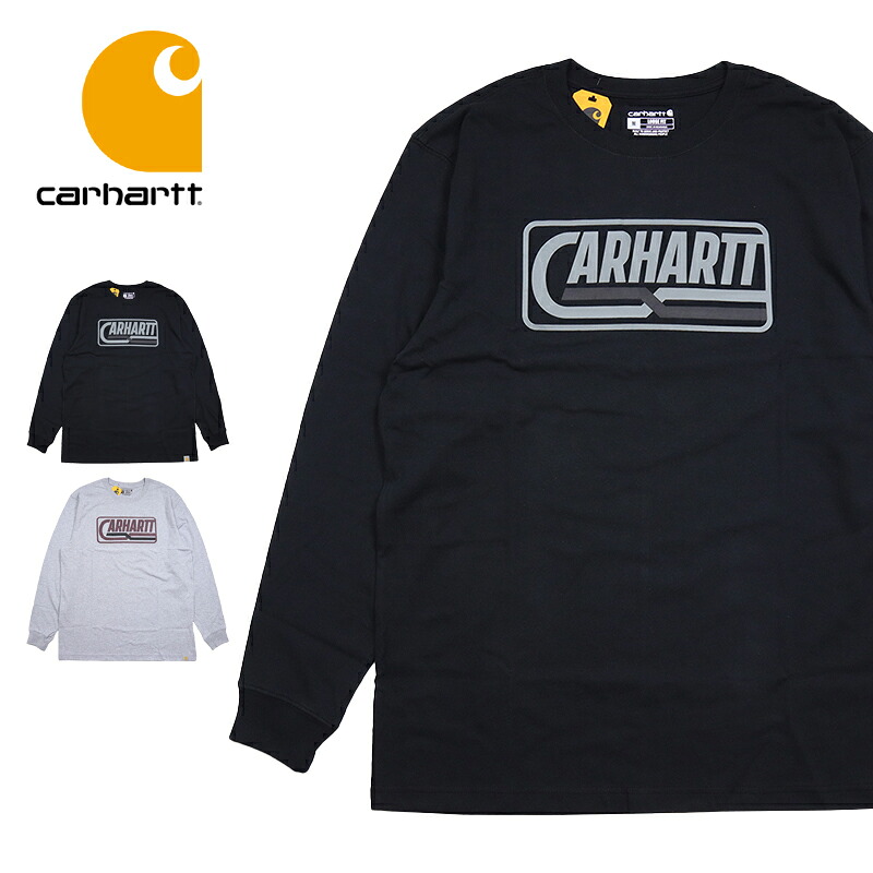 カーハート ロンＴ CARHARTT 長袖Tシャツ レディース メンズ 女性 男性 春 秋 おしゃれ プレゼント ブランド ストリート かっこいい 大きい オーバーサイズ carhartt-usa013 ブラック ヘザーグレー S M L XL