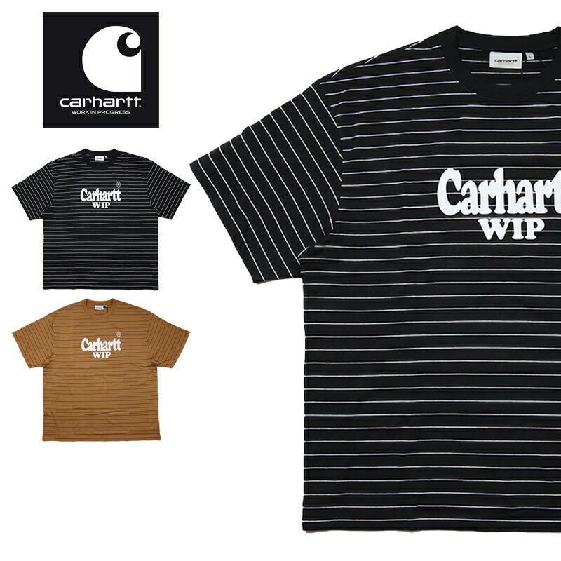 カーハート WIP Tシャツ CARHARTT WIP 半袖Tシャツ レディース メンズ 女性 男性 春 夏 秋 おしゃれ ブランド ストリート かっこいい 大きい carhartt154 ブラック ブラウン S M L XL XXL