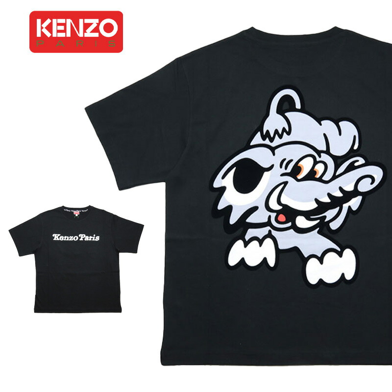 ケンゾー Tシャツ 半袖 F955TS0434CG ブラック ロゴ 10047261OV_12_f.jpg