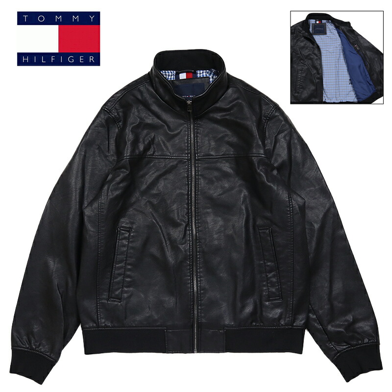 TOMMY HILFIGER ジャケット トミーヒルフィガー レザージャケット アウター メンズ おしゃれ ストリート カジュアル 大きい プレゼント ギフト 男性 ブランド 秋 冬 tommy044 ブラック S M L XL XXL