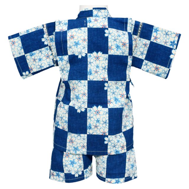 甚平女の子子供日本製生地市松桜柄上下コットン100%画像4