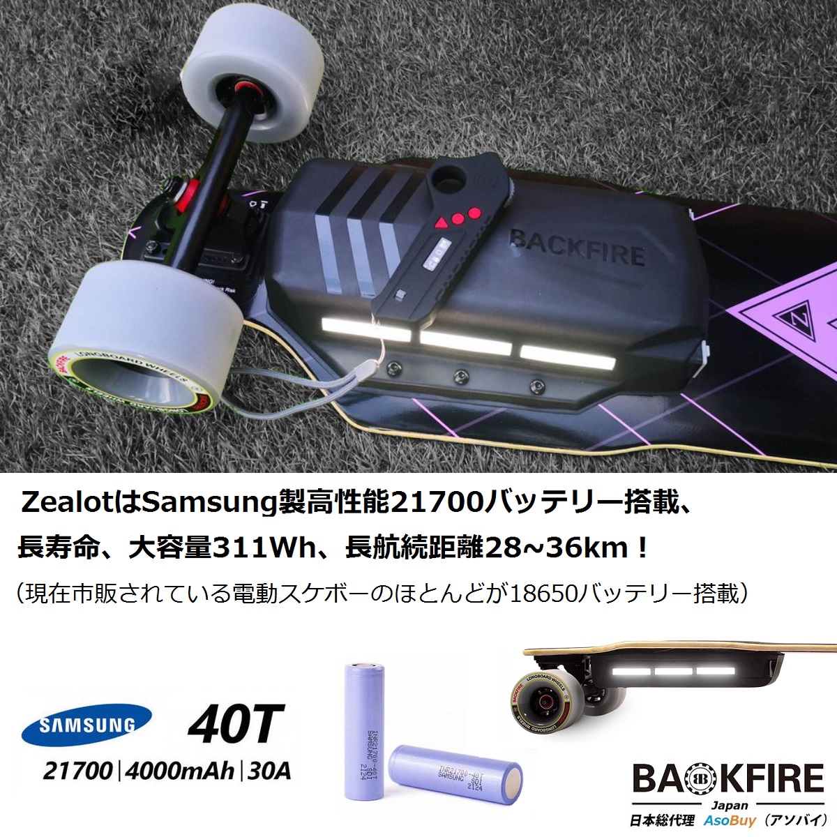 BACKFIRE Zealot （バックファイアー 電動スケートボード ジーロット