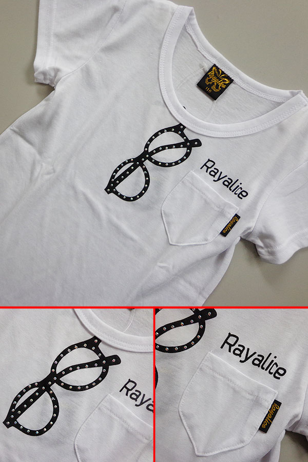 Rayalice レイアリス 子供服 キッズ 小学生 ラインストーン 韓国 半袖 女の子 子供 ワンピース ジュニア メガネ チュニック