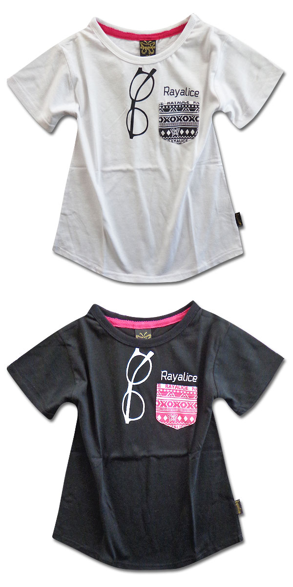 Rayalice レイアリス 半袖 ポケット 女の子 キッズ メガネ ワンピース 小学生 チュニック ネイティブ ワンピ ジュニア 子供