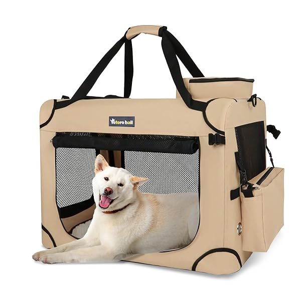 犬用クレート 犬 中型犬 キャリーケース 犬用キャリーバッグ 【送料無料】ソフトクレート｜アソラ