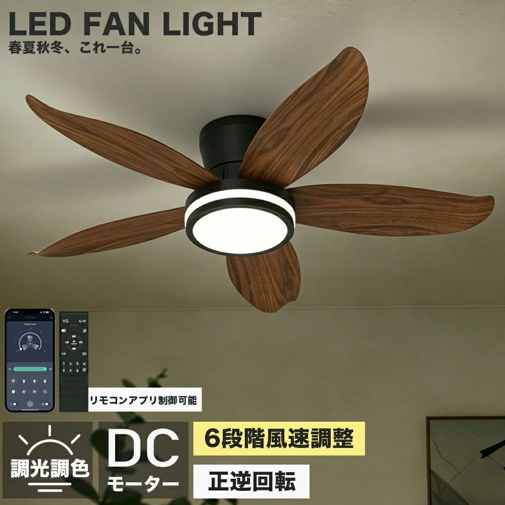 リモコン付き 【2026最新型】【5年保証】 8畳 シーリングファン リビング 子供部屋 10畳 電気 省エネ 薄型 静音 風量調整 DC 正逆回転 調光調色 おしゃれ 6畳 扇風機付き 天井照明 間接照明 和室 空気循環 寝室 北欧 LED モーター搭載 木目調羽根 シーリングライト｜アソラ