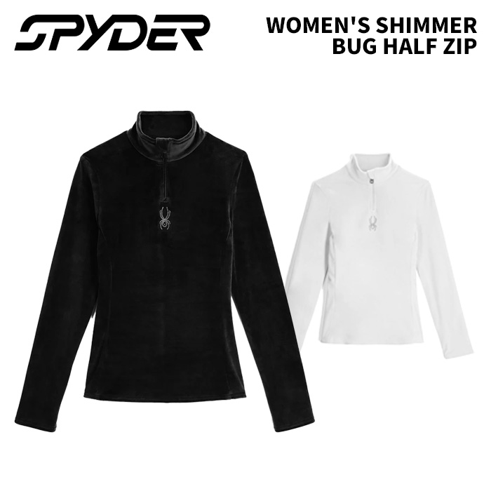 SPYDER WOMEN\u0027S SHIMMER BUG HALF ZIP 24-25(2025)ひな形 細蟹 スキーの板御召しもの プルオーバー レディース