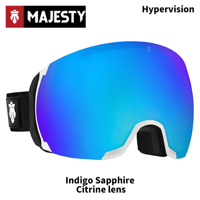 MAJESTY マジェスティ ゴーグル Hypervision black/white | indygo sapphire + citrine spare lens 24-25 モデル