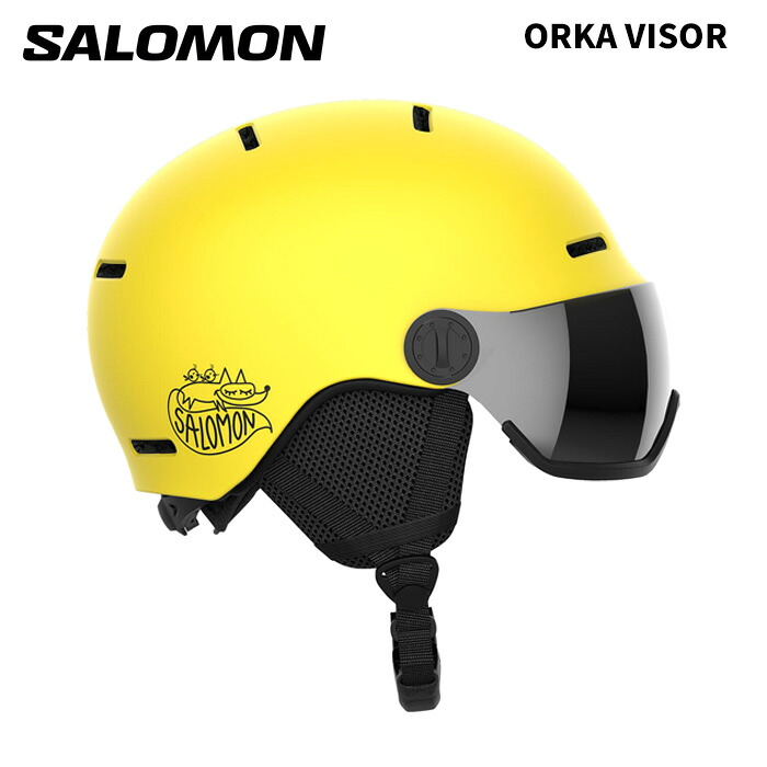 SALOMON サロモン ヘルメット ORKA VISOR VIBRANT YELLOW L47259500 キッズ 25-26モデル