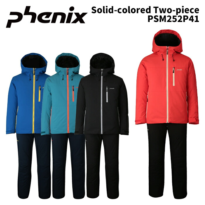 PHENIX PSM252P41 Solid-colored Two-piece 25-26(2026)青写真 アリゾナ州の州都 スキーの板お召しもの 上下仕掛ける