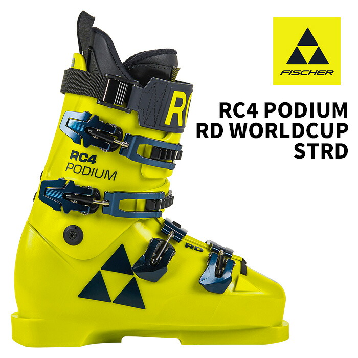FISCHER フィッシャー スキーの板ブーツ RC4 PODIUM RD WORLDCUP STRD 5:1 YELLOW 26-27青写真