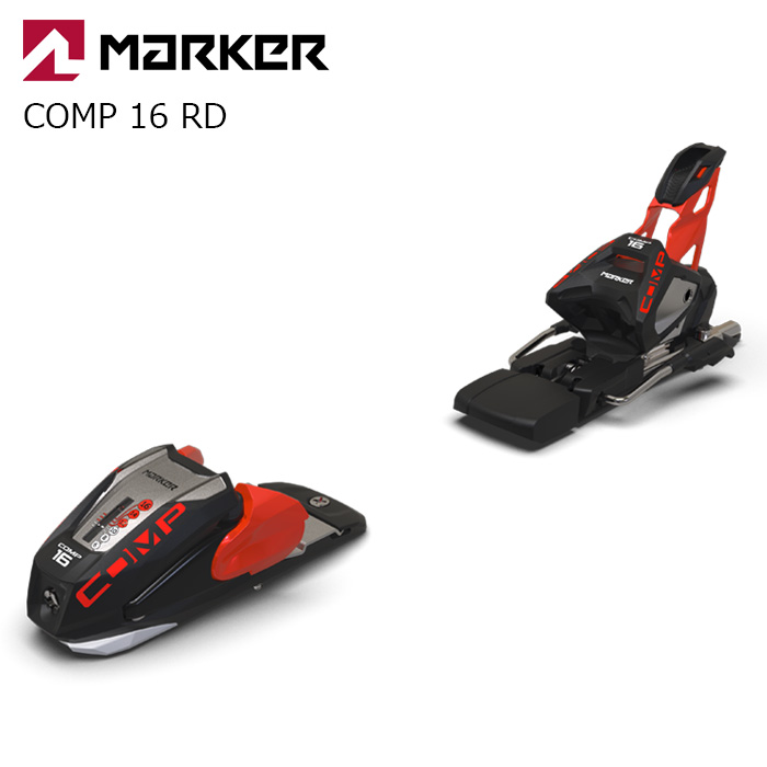 MARKER マーカー スキー ビンディング COMP 16 RD BLACK/FLO-RED(解放値 6.0-16.0)26-27モデル【単品販売不可】|ASPEN PROSKI SHOP