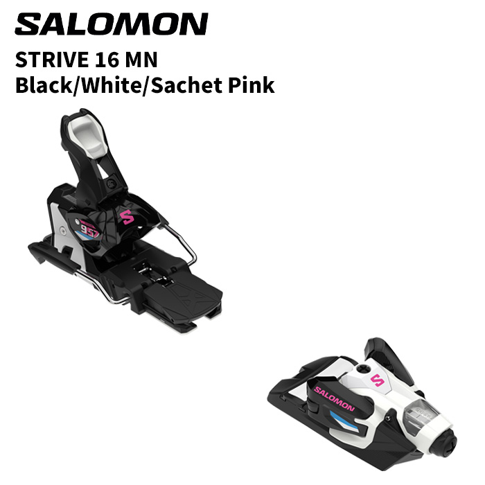 SALOMON サロモン ビンディング STRIVE 16 MN Black/White/Sachet Pink （解放値 7.0-16.0） 26-27モデル 【単品販売不可】｜ASPEN PROSKI SHOP