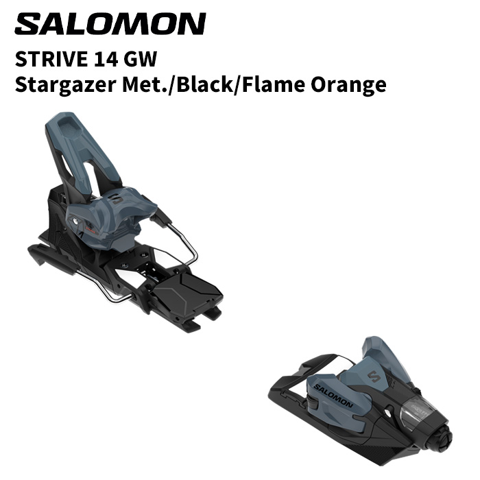 SALOMON サロモン ビンディング STRIVE 14 GW Stargazer Met./Black/Flame Orange （解きはなつ値 5.0-14.0） 26-27青写真 【単品売りわたす不可】