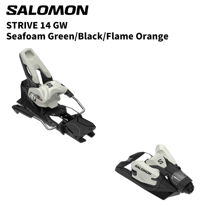 SALOMON サロモン ビンディング STRIVE 14 GW Seafoam Green/Black/Flame Orange （解きはなつ値 5.0-14.0） 26-27青写真 【単品売りわたす不可】