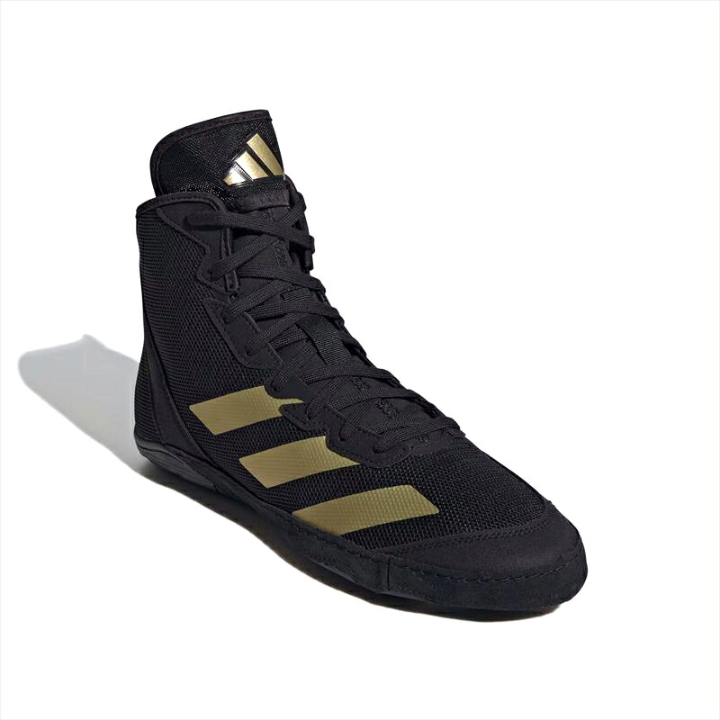[adidas]アディダス レスリングシューズ ADIZERO WRESTLING (IE3207) コアブラック／ゴールドメタリック／フットウェアホワイト