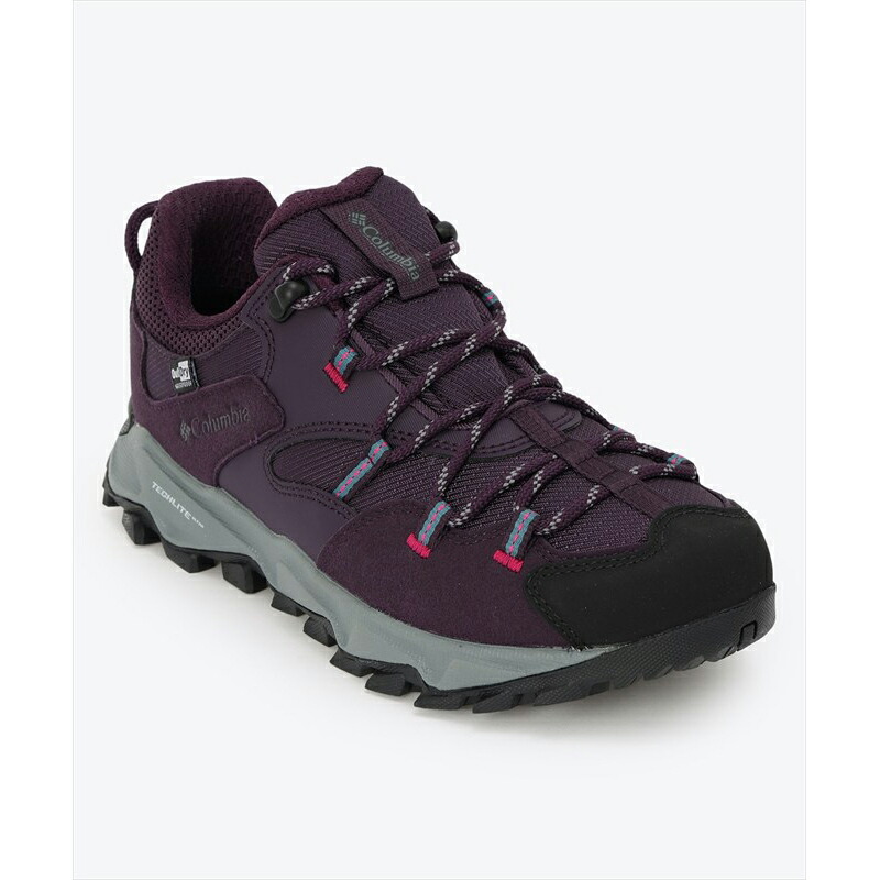 [Columbia]コロンビア レディーストレッキングシューズ セイバー6 ロー アウトドライ ワイド (YK5037)(506) Dark Plum, Wild Fuchsia