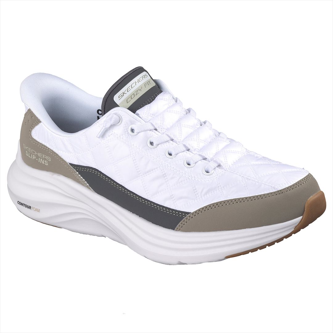 [SKECHERS]スケッチャーズスリップインズシューズCONTOUR FOAM-COZY FIT(232619)(WTP)白いこと/トープ