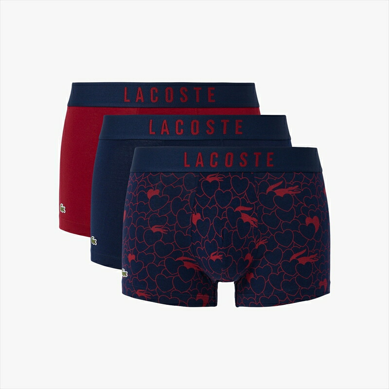 [LACOSTE]ラコステ ストレッチコットントランクショーツ 3P (5H4968-10)(685) ネイビー