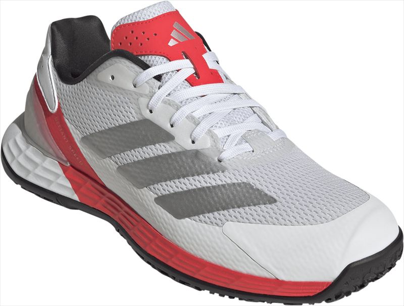 [adidas]アディダステニスシューズDefiant Speed Omni Court(KK1414)フットウェアホワイト/シルバーメタリック/ルシッドレッド