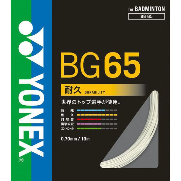 ヨネックス ミクロン65 BG651 011 ホワイト