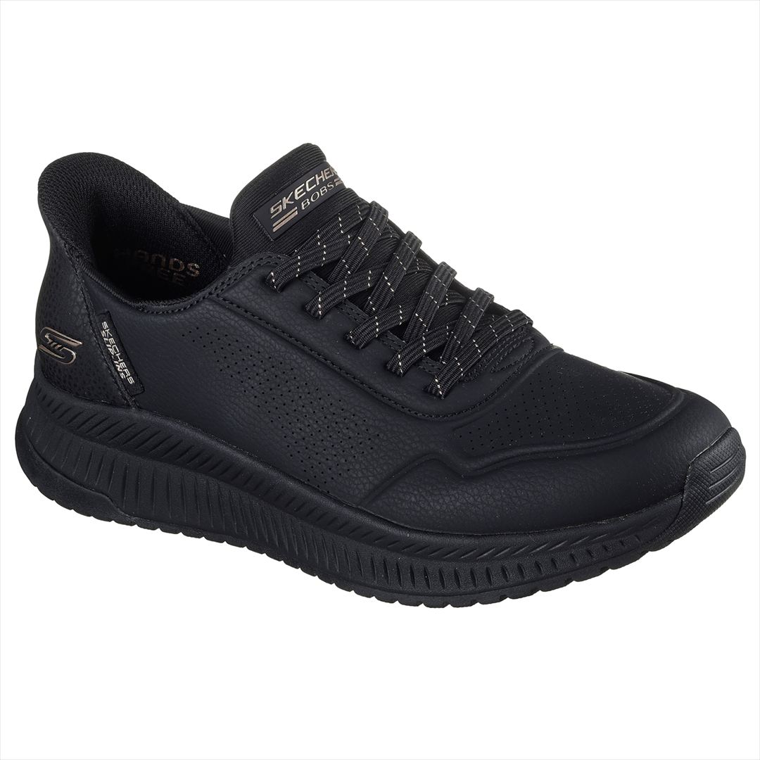 [SKECHERS]スケッチャーズ レディーススリップインズシューズ BOBS SQUAD 4-KEY LOOK (117740)(BBK) ブラック