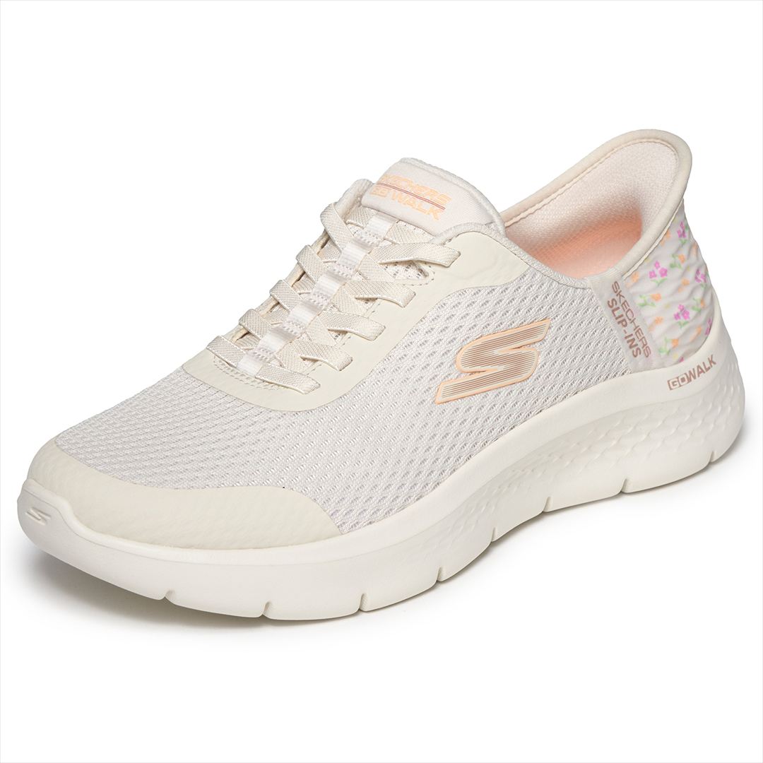 [SKECHERS]スケッチャーズレディーススリップインズシューズGO WALK FLEX - LILY ROSE(125525)(NAT)自然的