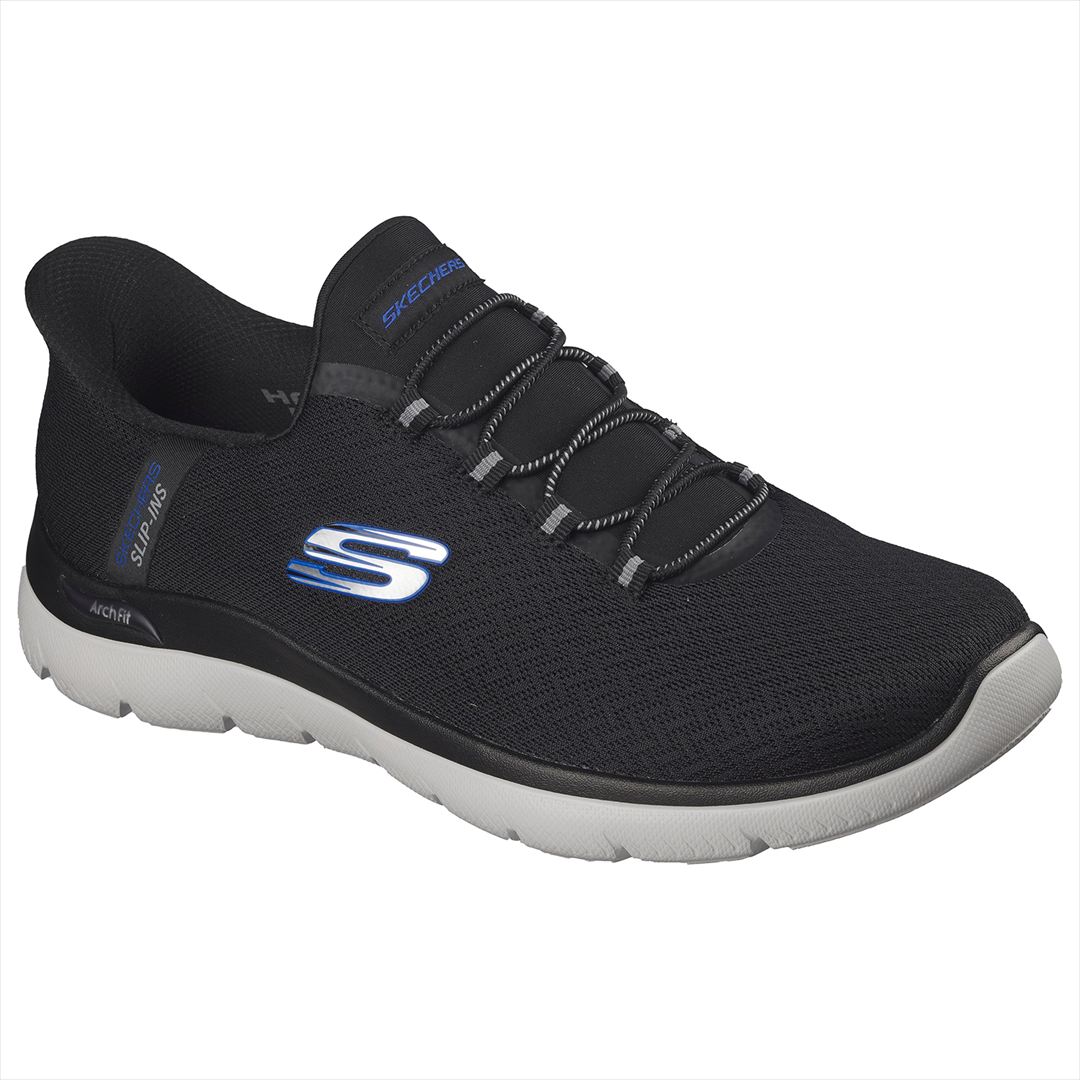 [SKECHERS]スケッチャーズ メンズスリップインズシューズ ARCH FIT SUMMITS - KYNOR (233177)(BKBL) ブラック/ブルー