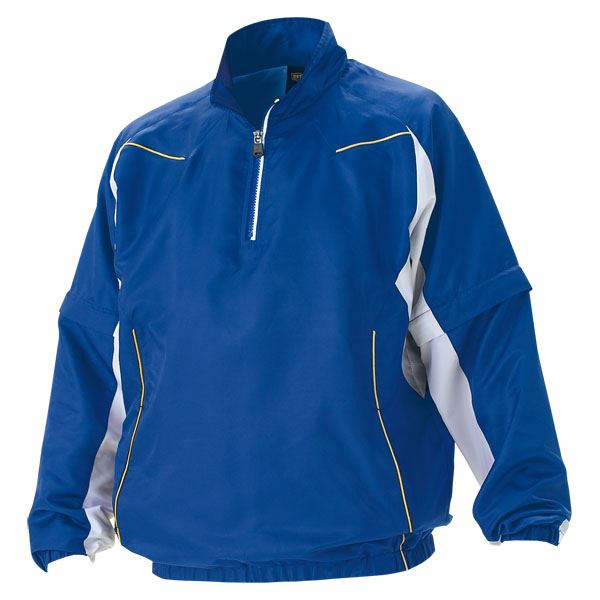 楽天市場】ゼット野球 長袖×半袖切り替え式ハーフジップジャンパー