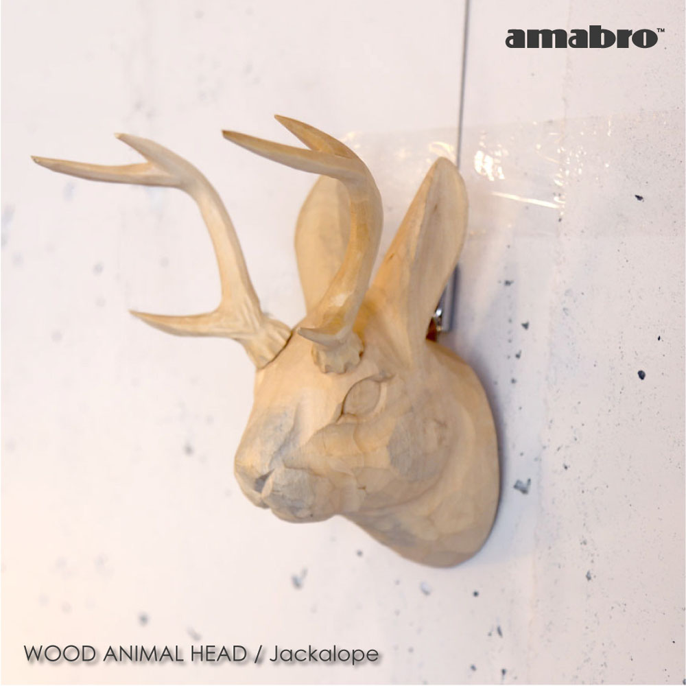 楽天市場】【送料無料】wood animal head -deer- amabro シカ 鹿 