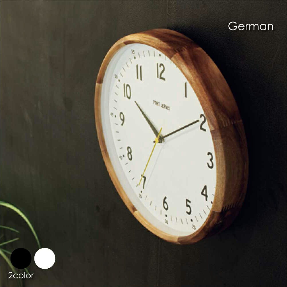 INTERFORM German 時計 壁掛け 電波 アンティーク アナログ 北欧 おしゃれ 雑貨 インテリア ナチュラル 贈り物 結婚祝い 新築祝い 部屋 リビング シンプル ホワイト ブラック CL-4061｜asquisse