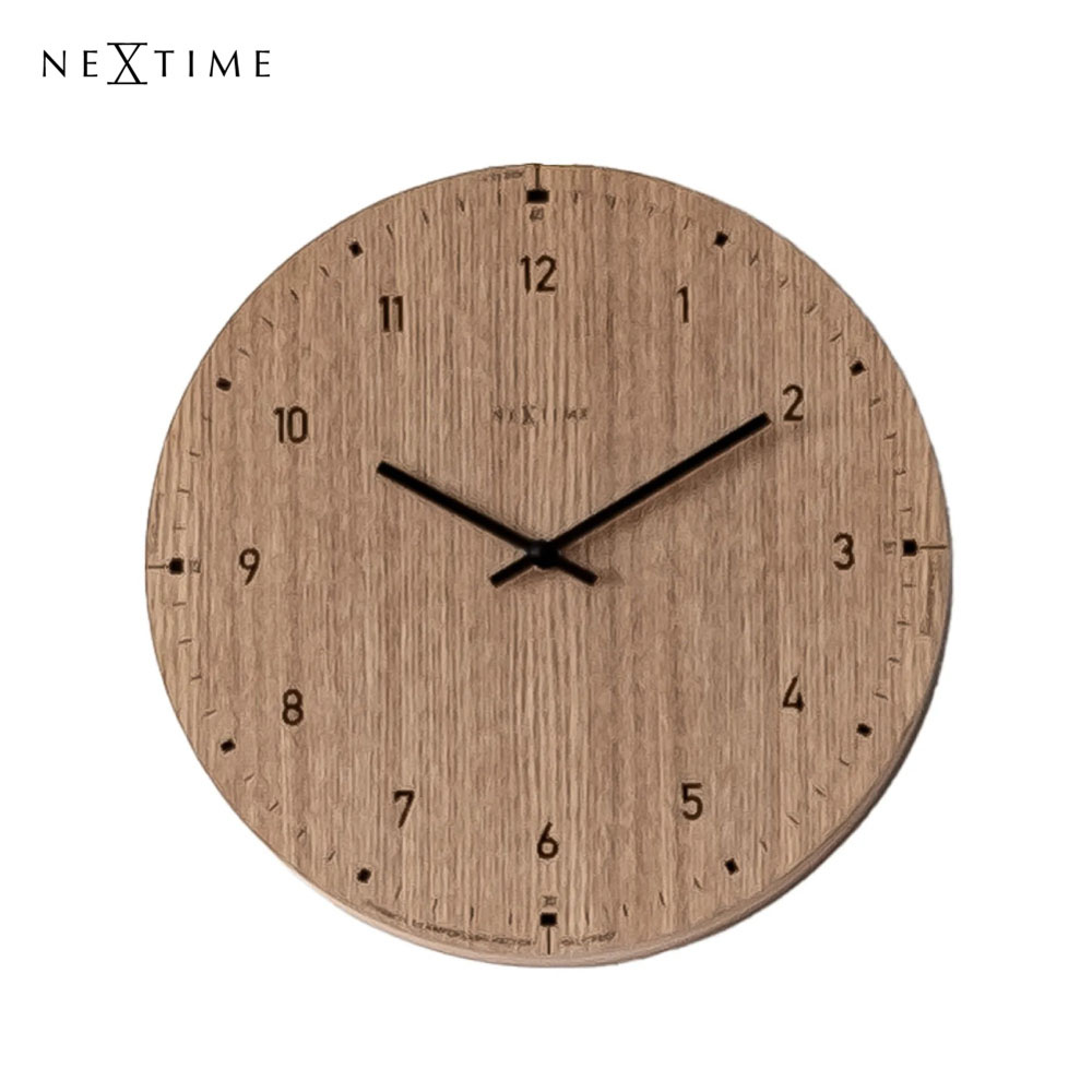 NeXtime Bon ネクスタイム 時計 掛け時計 壁掛け 静か 静音 木製 木 木目調 北欧 モダン おしゃれ ジャパンディ 和風 和モダン ジャパニーズモダン ホテルライク アンティーク かわいい アナログ リビング インテリア シンプル 贈り物 結婚祝い 新築祝い NXT-J024｜asquisse