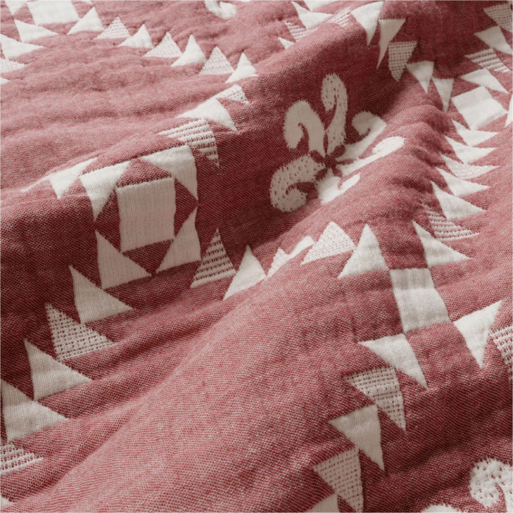即納】BasShu Gauze Blanket RED ガーゼ ブランケット レッド