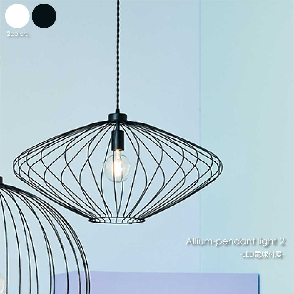 ARTWORK STUDIO Allium-pendant light 2(LED電球付属) 1灯 北欧 モダン ペンダントライト シーリングライト ダイニング アンティーク カウンター 和室 和 和風 シンプル 照明 照明器具 おしゃれ 吊り下げ 黒 ブラック 白 ホワイト AW-0633E｜asquisse