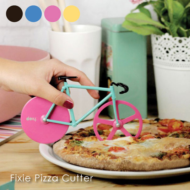 楽天市場 Doiy Fixie Pizza Cutter フィクシーピザカッター 車輪型 ピザ カッター 自転車モチーフ バイクモチーフ アウトドア パーティー おしゃれ 雑貨 イエロー ブラック ピンク ブルー 青 黄色 黒 キッチンツール Asquisse