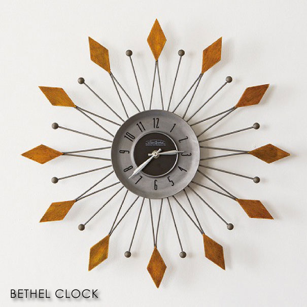 ACME FURNITURE アクメファニチャー BETHEL CLOCK 時計 壁掛け 北欧 ウッド 木製 おしゃれ アンティーク モダン 雑貨 インテリア ナチュラル アナログ 太陽｜asquisse