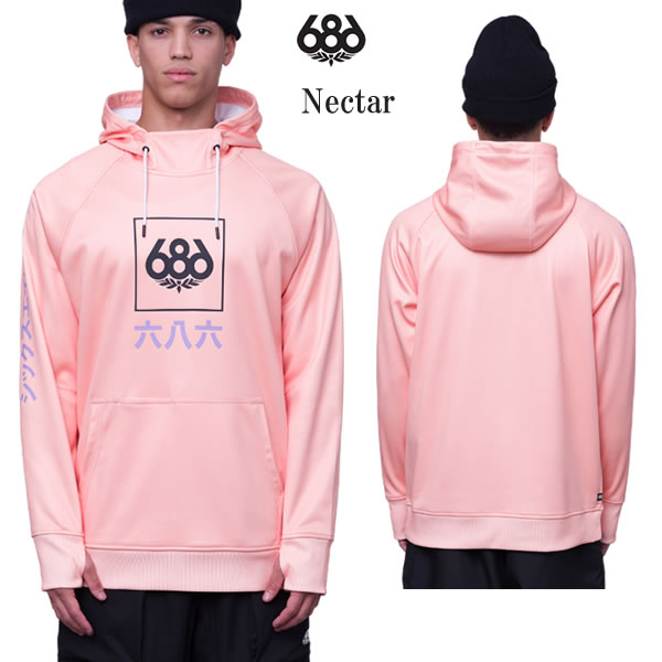 「全品2-15倍 16日08時迄」23-24 686 撥水パーカー BONDED FLEECE PULLOVER HOODY M3WNCS112: 置き目品/メンズ/スノーボード御召しもの/パーカー/スノボ/snow