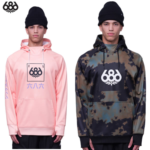 23-24 686 撥水パーカー BONDED FLEECE PULLOVER HOODY M3WNCS112: 正規品/メンズ/スノーボードウエア/パーカー/スノボ/snow