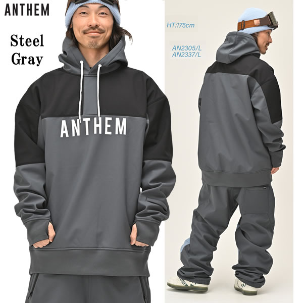 「全品5-15倍 21日08時迄」Sのみ ANTHEM ボンデッドパーカー SHOULDER PATCH HOODIE AN2305: 正規品/メンズ/レディース/スノーボードウエア/アンセム/スノボ/snow
