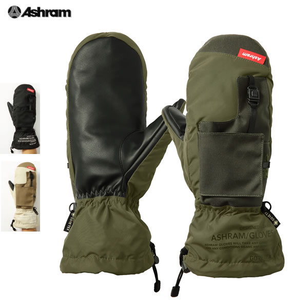 「全品2-15倍 11日02時迄」23-24 ASHRAM 地球儀 MOB. MITT ASRM23W10: 定め事品/アシュラム/メンズ/スノーボード/ミトン/グローヴ/snow
