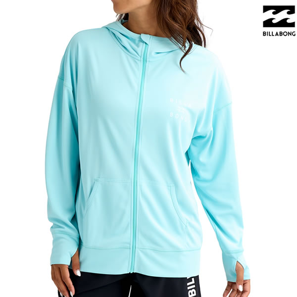 「全品5-15倍 21日08時迄」【ゆうパケット】26SS レディース BILLABONG ラッシュガード BG013-852 ZIP UP HOODED LOGO LOOSE : 正規品/ビラボン/長袖/BG013852