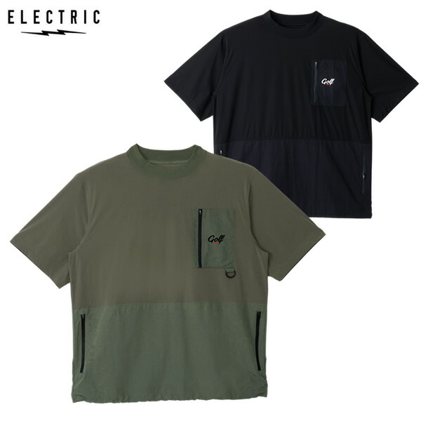 「全品2-15倍 11日02時迄」【ゆうパケット】26SS ELECTRIC ゴルフ プルオーバー EG26ST03 GOLF LOGO MOCK NECK NYLON CARGO POCKET： 置き目品/エレクトリック/メンズ