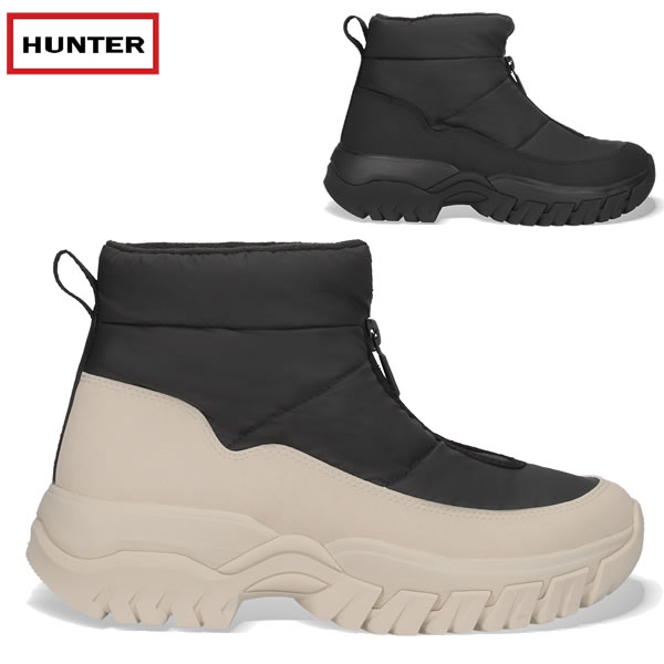 「全品2-15倍 11日02時迄」ユニ一発やる HUNTER 白いもの ブーツ UFS7118WWU INTREPID WANDERER ANKLE ZIP SNOW BOOT: 置き目品/山立ち/成人男性用/成人女性用/防寒