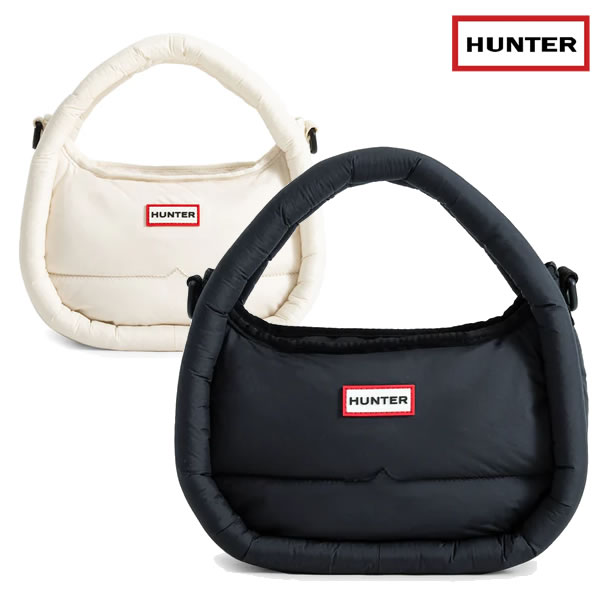 「全品5-15倍 21日08時迄」HUNTER トートバッグ FRAMED PUFFER MIDI HOBO UBX3712KBM: 日本正規品/バッグ/ハンター/cat-fs