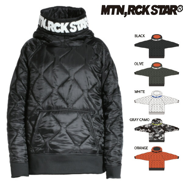 「全品2-15倍 11日02時迄」【即納】26-27 MOUNTAIN ROCK STAR 上衣 NECK HOODED QUILT: 定め事品/ユニ一発やる/スノーボード御召しもの/マウンテンロックスター