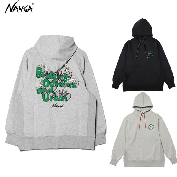 「全品6-15倍 31日08時迄」Lのみ　25FW NANGA パーカー ECO HYBRID SWEAT HOODIE/BOU2 N2530-1Q070Z： 正規品/ナンガ/メンズ/OUTDOOR｜A.S.R.