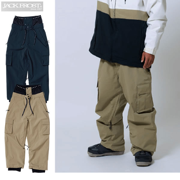 25-26 JACKFROST ユニ一発やる スノーパンツ WIDE CARGO PANTS JFP98012: 置き目品/ジャックフロスト/スノーボードお召しもの/オンヨネ ロングパンツ-ウィンタースポーツ