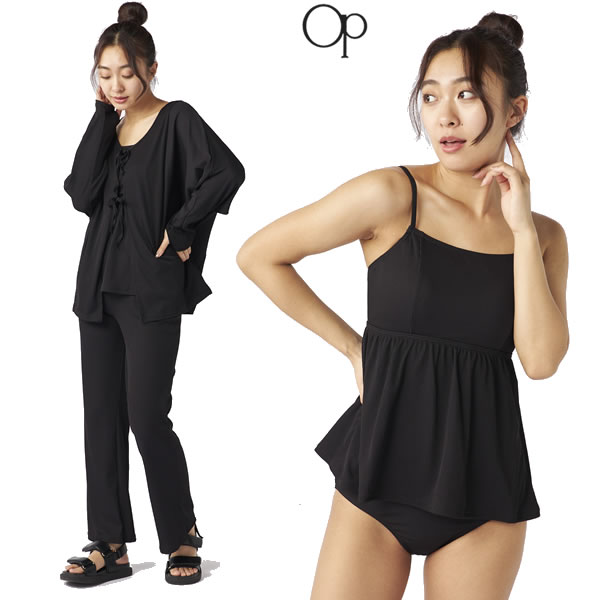 新品　オーシャンパシフィック Ocean Pacific 水着 タンキニ M オーシャンパシフィック(Ocean Pacific) 水着 タンキニ Tシャツ