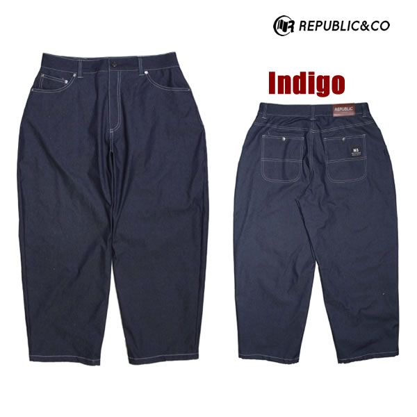 「全品2-15倍 11日02時迄」24-25 REPUBLIC\u0026CO ズボン下 BUGGY DENIM PANTS: 定め事品/メンズ/スノーボード御召しもの/民主国家/snow