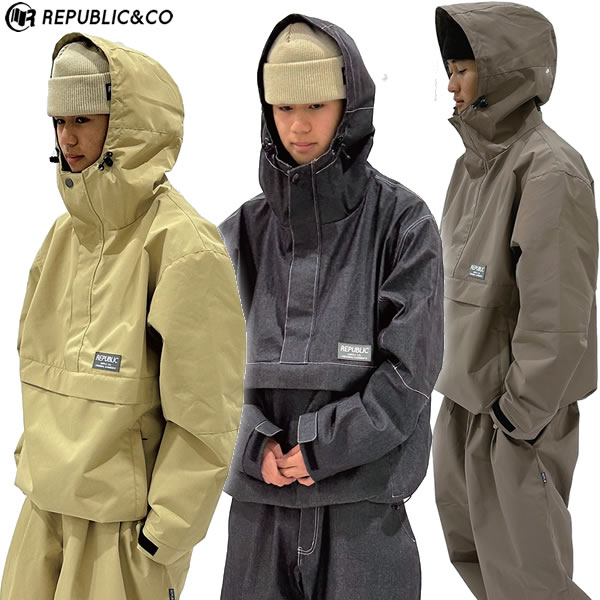 24-25 REPUBLIC&CO ジャケット TRAIL PULLOVER JACKETT: 正規品/メンズ/スノーボードウエア/リパブリック/snow